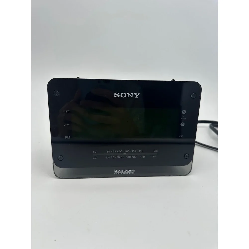 Sony Dream Machine ICF-C414 Dual Alarm Clock Radio Black Digital AM FM Tested